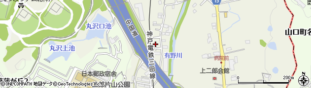 兵庫県神戸市北区有野町（二郎）周辺の地図