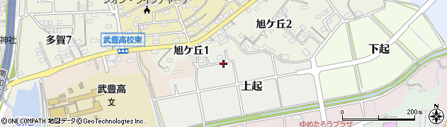 愛知県知多郡武豊町上起周辺の地図