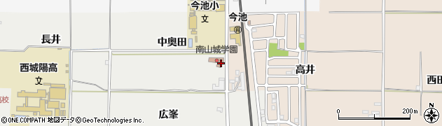 京都府城陽市枇杷庄（中奥田）周辺の地図