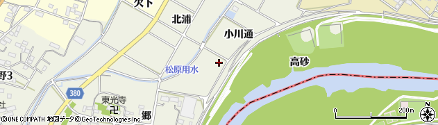 愛知県豊川市橋尾町小川通周辺の地図