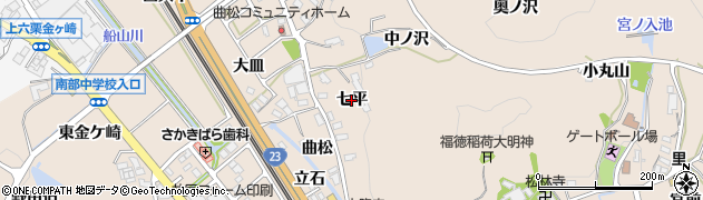 愛知県幸田町（額田郡）深溝（七平）周辺の地図