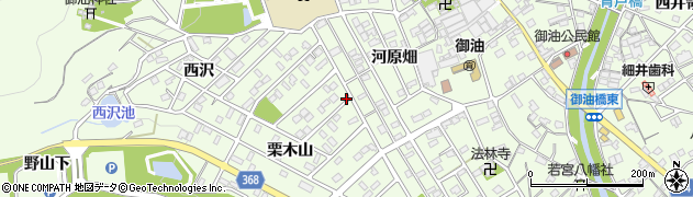 愛知県豊川市御油町周辺の地図