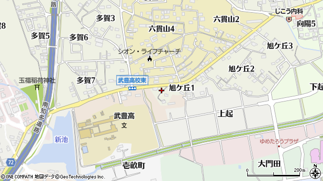〒470-2363 愛知県知多郡武豊町旭ケ丘の地図