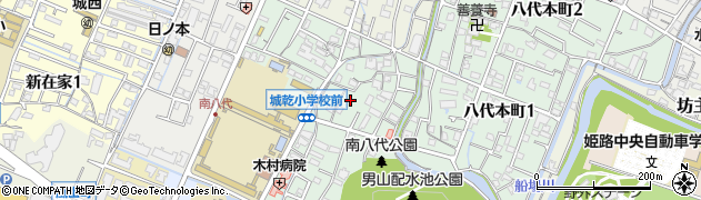 兵庫県姫路市南八代町周辺の地図