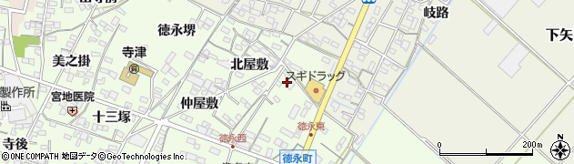 愛知県西尾市徳永町（大塚）周辺の地図