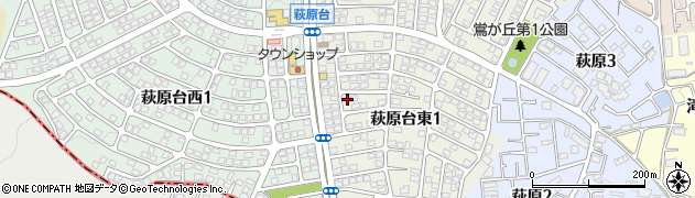 萩原台さんご公園周辺の地図