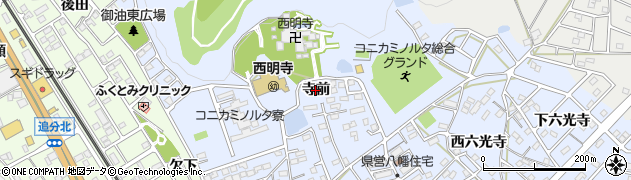 愛知県豊川市八幡町（寺前）周辺の地図