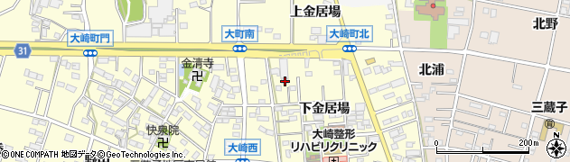 愛知県豊川市大崎町下金居場19周辺の地図