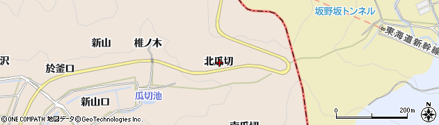 愛知県額田郡幸田町深溝北瓜切周辺の地図