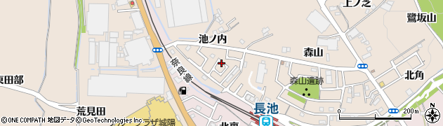 京都府城陽市富野（池ノ内）周辺の地図