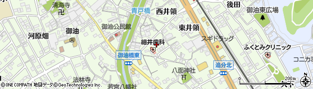 愛知県豊川市御油町（若宮）周辺の地図