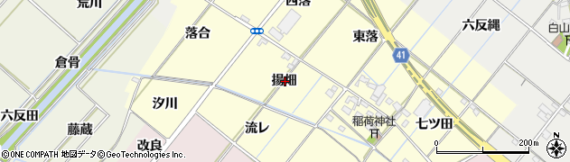 愛知県西尾市長縄町揚畑周辺の地図