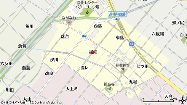 〒445-0887 愛知県西尾市長縄町の地図