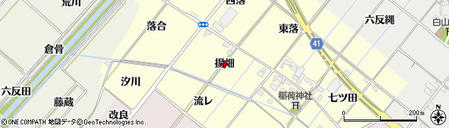 愛知県西尾市長縄町（揚畑）周辺の地図