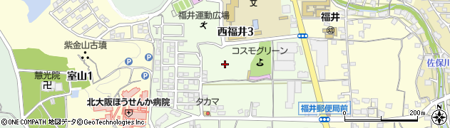 大阪府茨木市西福井周辺の地図