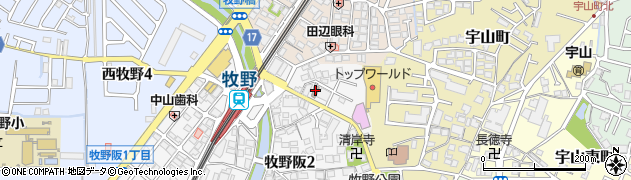 枚方牧野駅前郵便局 ＡＴＭ周辺の地図
