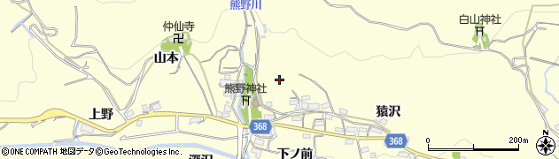 愛知県豊川市御津町金野（中畑）周辺の地図