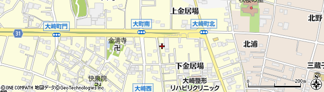 愛知県豊川市大崎町下金居場2周辺の地図