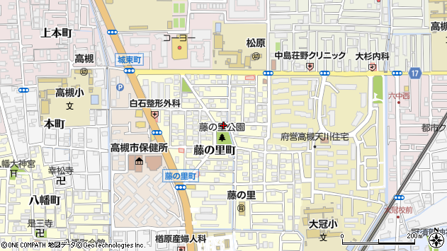 〒569-0025 大阪府高槻市藤の里町の地図