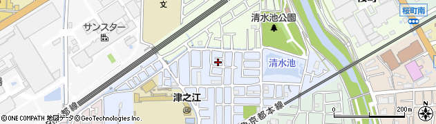 大阪府高槻市津之江北町17周辺の地図