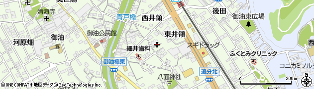 愛知県豊川市御油町（河田）周辺の地図