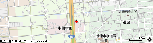 静岡県焼津市中根153周辺の地図