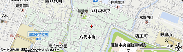 兵庫県姫路市八代本町周辺の地図