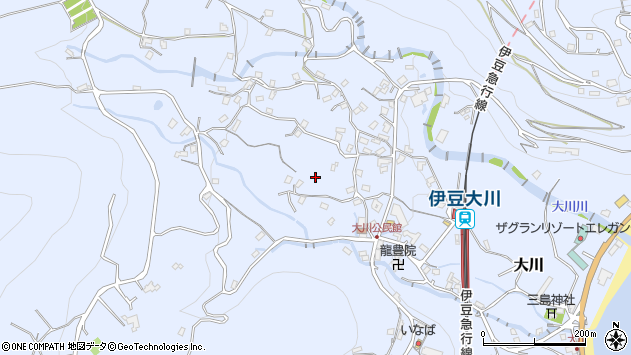 〒413-0301 静岡県賀茂郡東伊豆町大川の地図