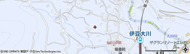 静岡県東伊豆町（賀茂郡）大川周辺の地図