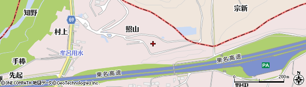愛知県豊橋市賀茂町（照山）周辺の地図