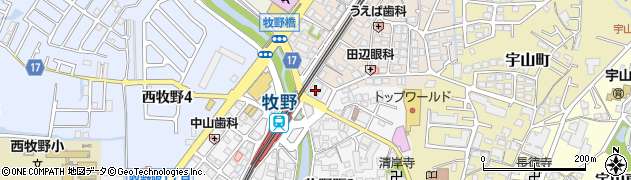 京都銀行牧野支店周辺の地図