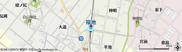福地駅周辺の地図