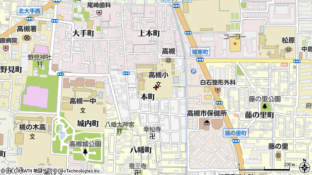 〒569-0074 大阪府高槻市本町の地図