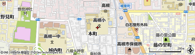 大阪府高槻市本町周辺の地図