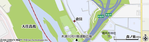 京都府城陽市水主（倉貝）周辺の地図
