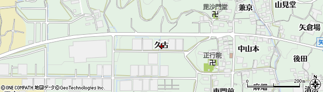愛知県蒲郡市神ノ郷町（久古）周辺の地図