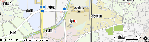 愛知県武豊町（知多郡）草口周辺の地図