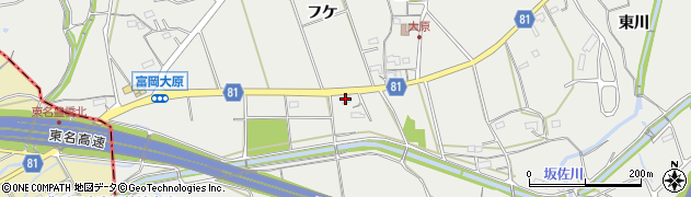 愛知県新城市富岡（釜石）周辺の地図