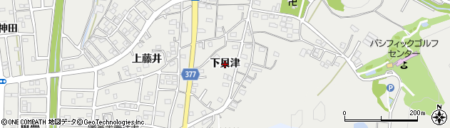 愛知県豊川市平尾町（下貝津）周辺の地図