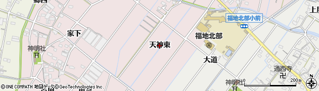愛知県西尾市細池町（天神東）周辺の地図