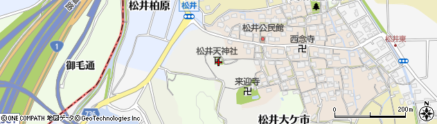 京都府京田辺市松井向山周辺の地図