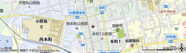 兵庫県小野市本町364周辺の地図