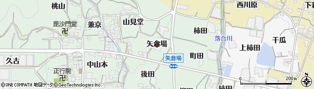 愛知県蒲郡市神ノ郷町矢倉場周辺の地図