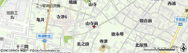 愛知県西尾市寺津町山寺前30周辺の地図