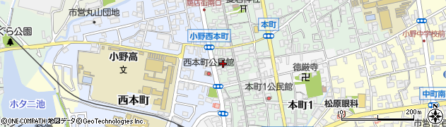 兵庫県小野市本町344周辺の地図