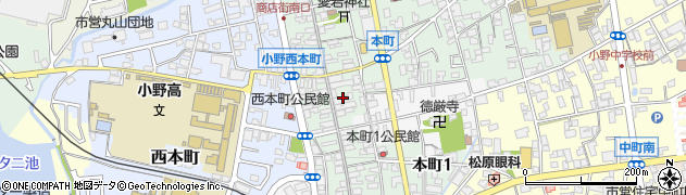 兵庫県小野市本町350周辺の地図
