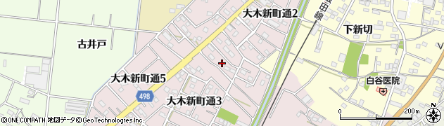 愛知県豊川市大木新町通周辺の地図