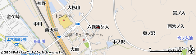 愛知県幸田町（額田郡）深溝（六兵衛ケ入）周辺の地図
