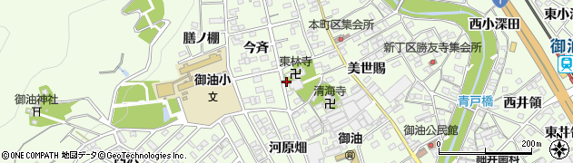 愛知県豊川市御油町今斉79周辺の地図