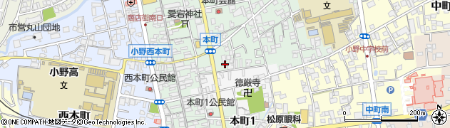 兵庫県小野市本町56周辺の地図